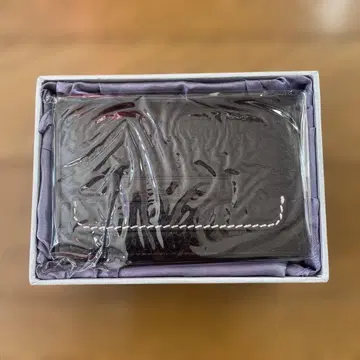 블랙 가죽 명함지갑 미사용 박스 포함