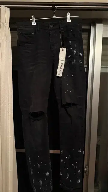 PURPLE BRAD 블랙 데님 스키니 32 가격 인하 검토