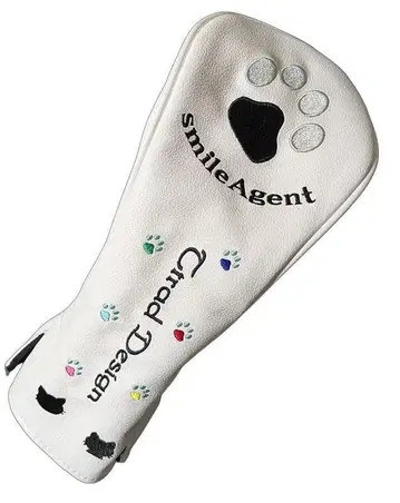 골프 발바닥 골프헤드커버 화이트 멀티 캣 타입 2개 세트 FW