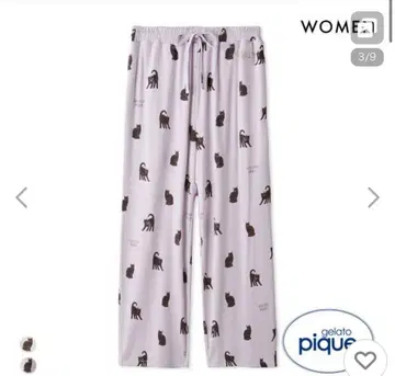 GELATO PIQUE 고양이 패턴 룸웨어 F 사이즈