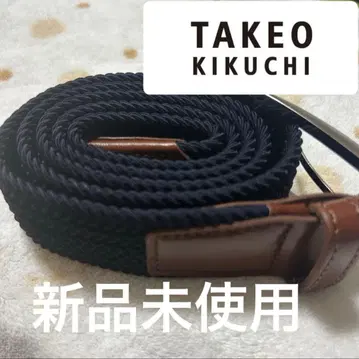 TAKEO KIKUCHI 네이비 스트레치 벨트