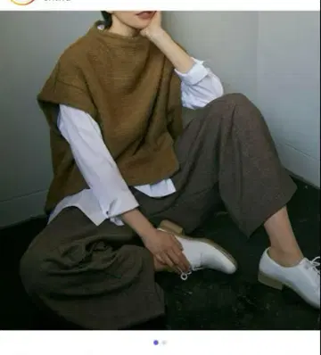 entwa TR 트윌 글렌체크 와이드 팬츠 사이즈 0