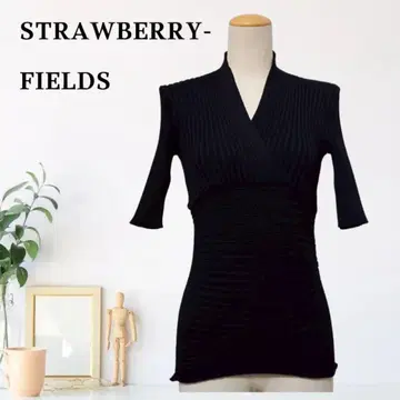 zB816 [ F ] STRAWBERRY-FIELDS 니트 숄더 턱