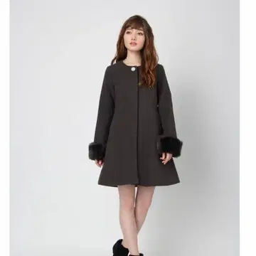 dazzlin 노카라 코트 그레이 퍼