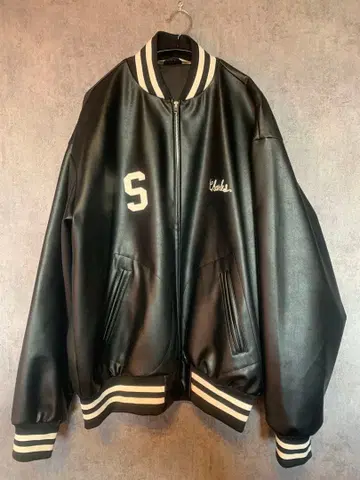 Backers 블랙 페이크 가죽 자켓 L 사이즈