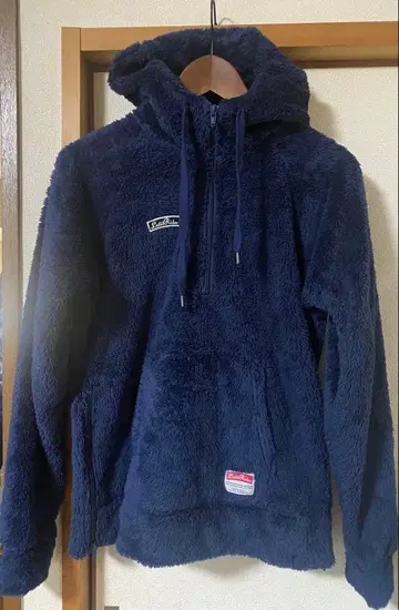 Let It Ride x champion 하프 지퍼 플리스 후드티 네이비