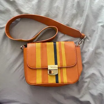 오렌지 스트라이프 숄더백