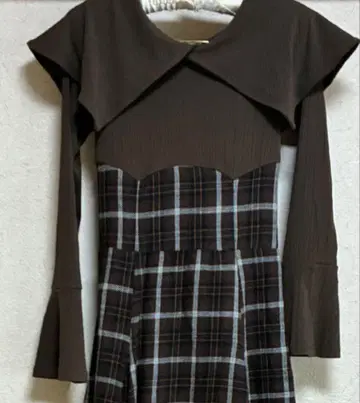 다즐린 빅 컬러 코르셋 원피스 브라운 S