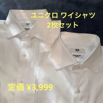 유니클로 슈퍼 논아이론 슬림 셔츠 M 2장 UNIQLO