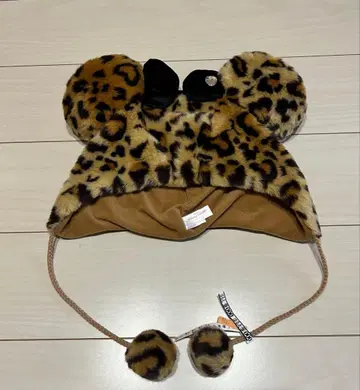 레오파드 무늬 미키 모양 모자