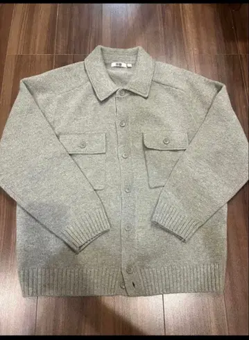 UNIQLO 라무 니트 자켓 그린 XL