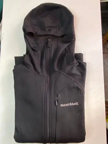새상품급 montbell 트레일 액션 후드티 M 블랙