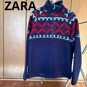 ZARA 노르딕 플리스 하프 지퍼 S~M 사이즈 네이비