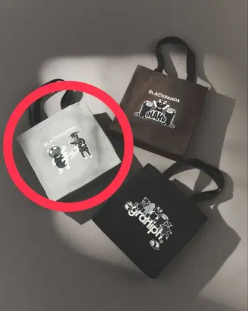 람 BLACKPANDA graniph 콜라보 토트백