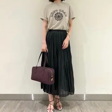 [미라 오웬] 허리밴딩 2단 플리츠 스커트 여성용