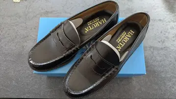 HARUTA 블랙 가죽 로퍼