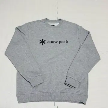 미사용품 스노우피크 남성용 트레이닝복 그레이 로고 프린트 S 사이즈