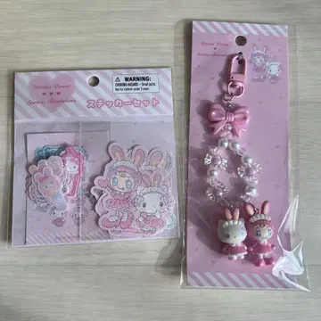 산리오 메조 피아노 키링 스티커