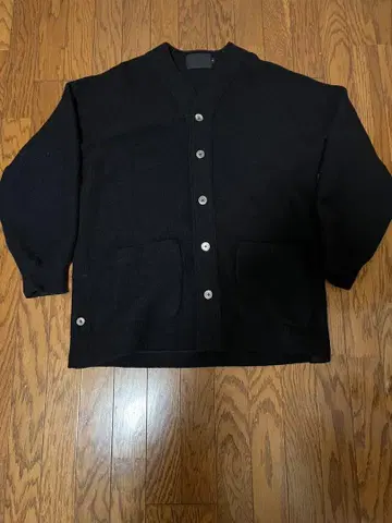 블랙 울 가디건