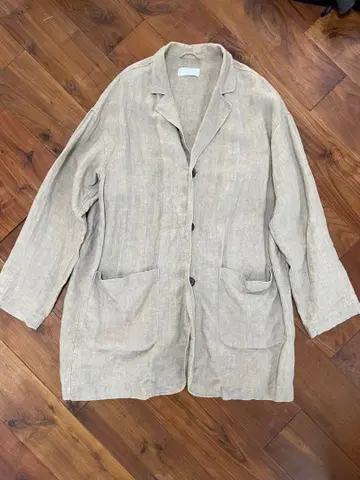 카구레 린넨 베이지 테일러드 자켓