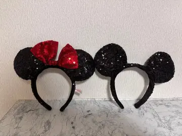 미니와 미키 귀 머리띠 2개 세트
