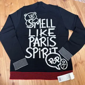 택 포함 미사용 새상품 CASTELBAJAC 까스텔바작 블랙 울