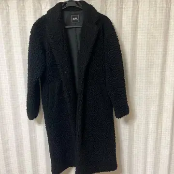 x-girl 보아 롱 코트 블랙