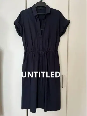 UNTITLED 네이비 반팔 원피스 사이즈 2