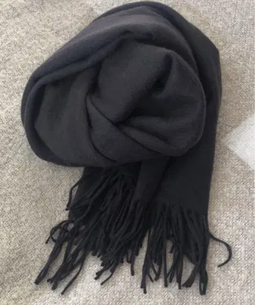 유나이티드 애로우즈 캐시미어 100% 대형 머플러 차콜 그레이