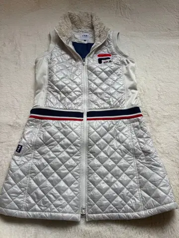 FILA 플리스 옷깃 퀼팅 베스트