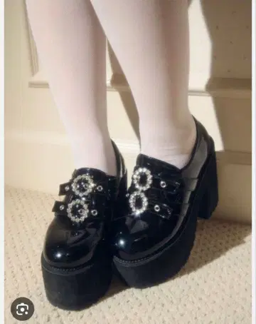 bubbles 더블 버클 통굽 신발 36