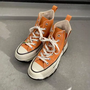 converse 오렌지 통굽 스니커즈 24cm