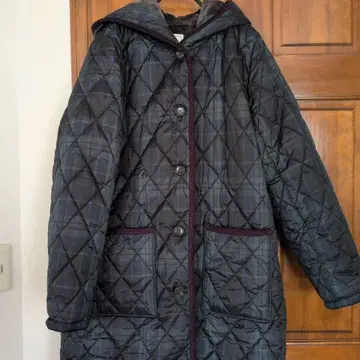 FELISSIMO 후드 퀼팅 코트