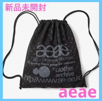 [ 미사용 새상품 ] aeae 냅색 블랙 도트 블랙 한국 한정판