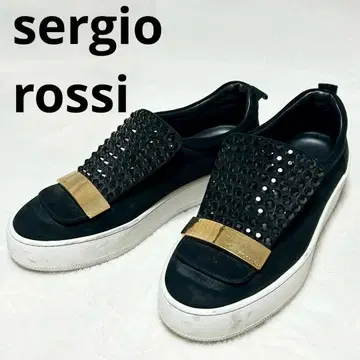 새상품급 세르지오로시 sr1 스니커즈 슬립온 37 비쥬 박스 포함