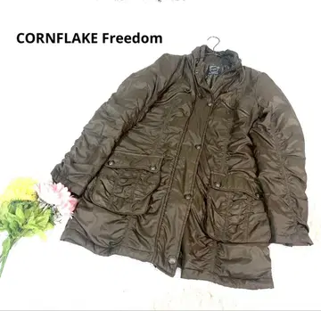 콘 프레이크 프리덤 [ L ] 롱 코트 아우터 집업 충전솜