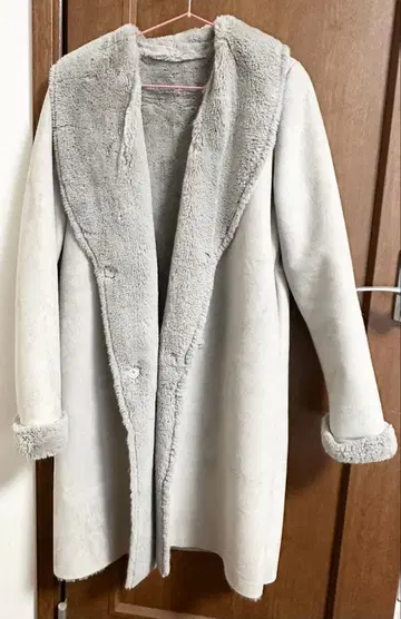 어반 리서치 무스탕 코트 롱 코트 그레이