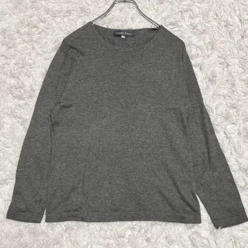 샤레블랑 [레어 사이즈 11] 캐시미어 실크 니트 스웨터 그레이