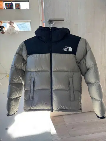 THE NORTH FACE 다운 자켓 L 그레이/블랙