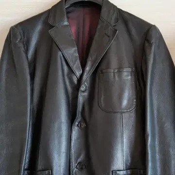 쇼와 레트로 블랙 가죽 자켓 남성용