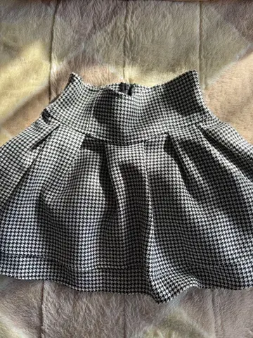 미셸 마카롱 스커트 하운드투스 체크 패턴 xs