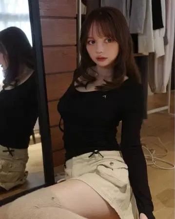 andmary 상의 T셔츠 블랙