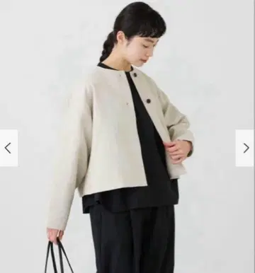 택 포함 새상품 린넨 헤링본 노카라 자켓 어반 리서치 도어스
