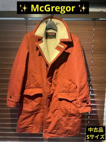McGregor 빈티지 보아 라이너 코트 (S) 벽돌색/적갈색