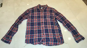 새상품급 Pherrow's 체크 긴팔 셔츠 L 페로우즈 린넨제 동양