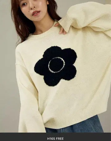 택 포함 새상품 MARY QUANT x PUBLUX/자카드 니트