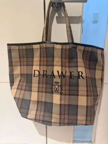DRAWER 체크 무늬 토트백