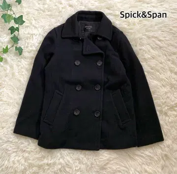 스픽앤스팬 Spick&Span 피코트 숏 기장 블랙 38