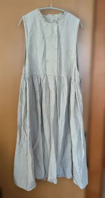 ELLIFE 엘리페 원피스 프릴 사이드 리본 린넨