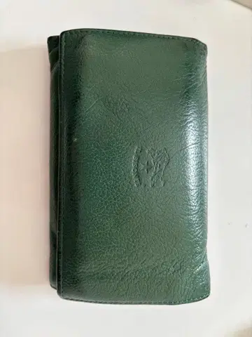 일비종떼 그린 가죽 이단 접이식 지갑
